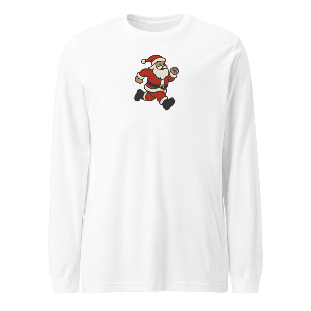 Saint Nick Sprint Club Running Santa Long Sleeve Shirt