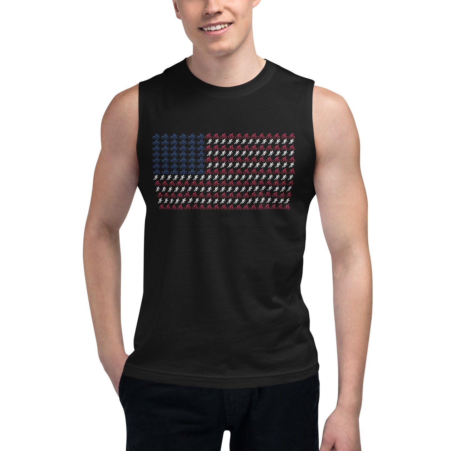 Triathlete Patriot Muscle Shirt