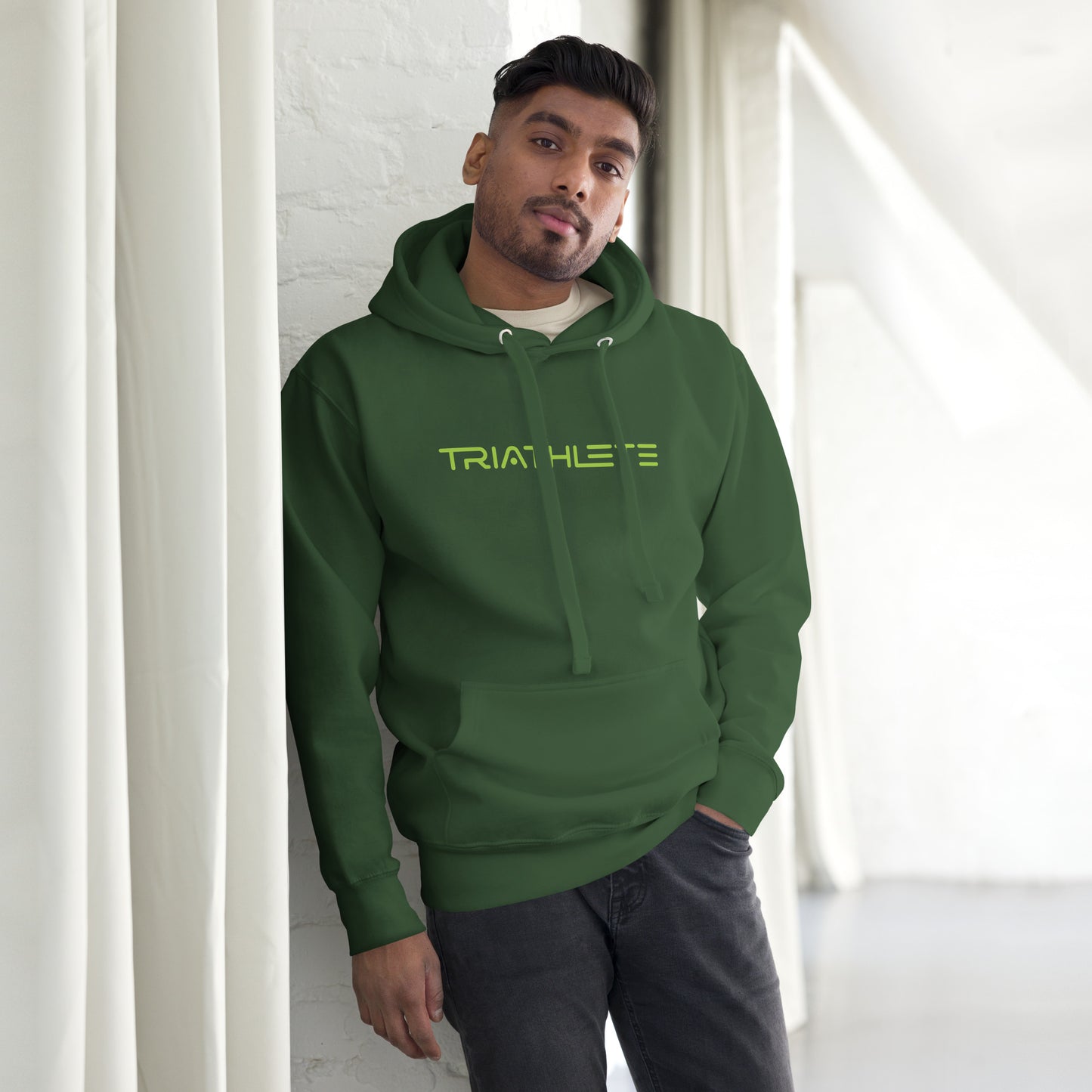 Ready for Takeoff Triathlete Unisex Hoodie - Lime Green
