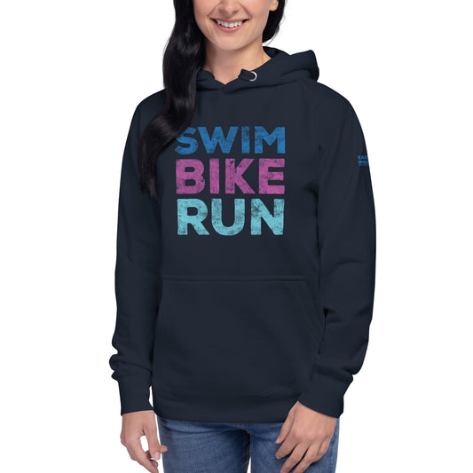 East Tennessee Women's Triathlon Club Swim Bike Run Logo Hoodie