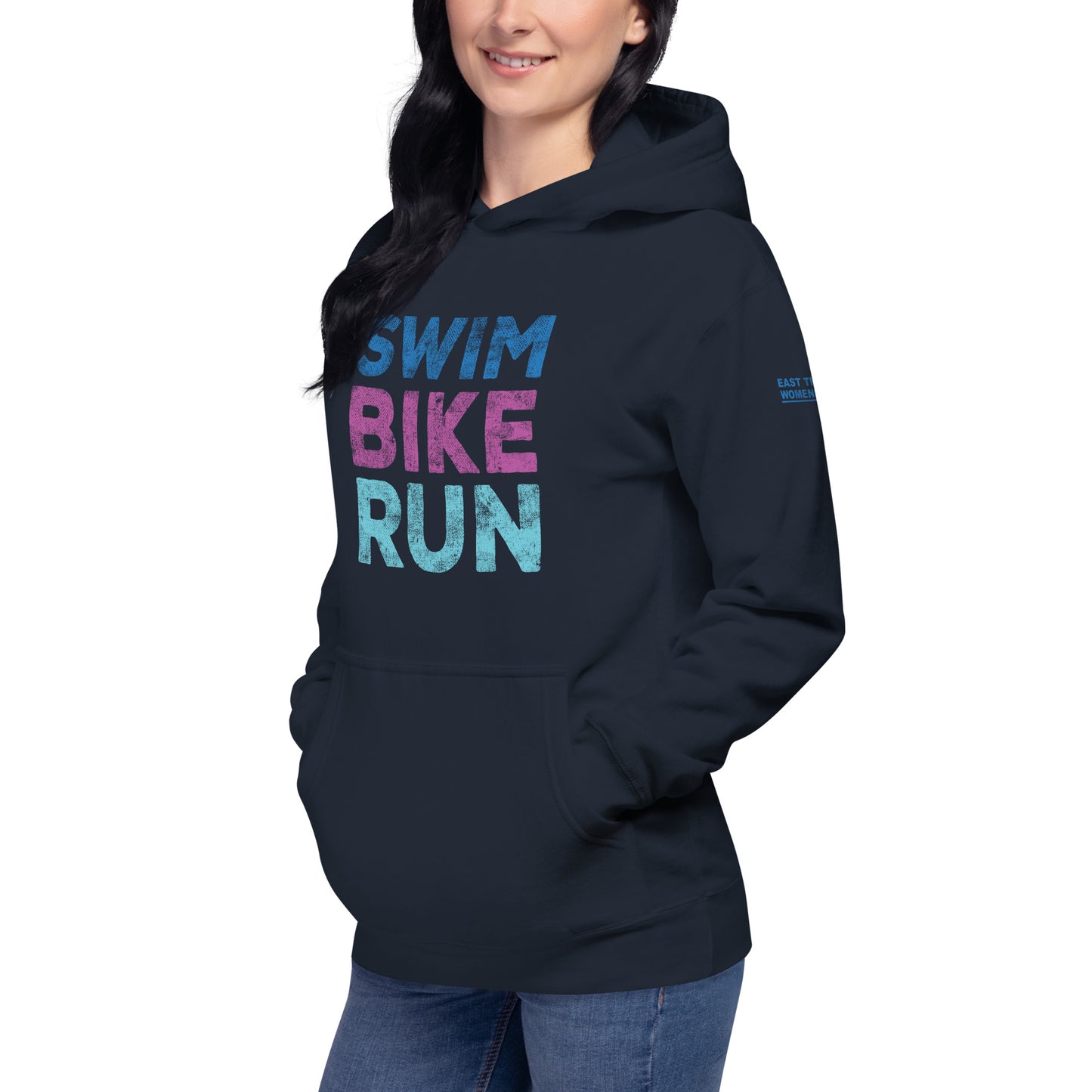 East Tennessee Women's Triathlon Club Swim Bike Run Logo Hoodie