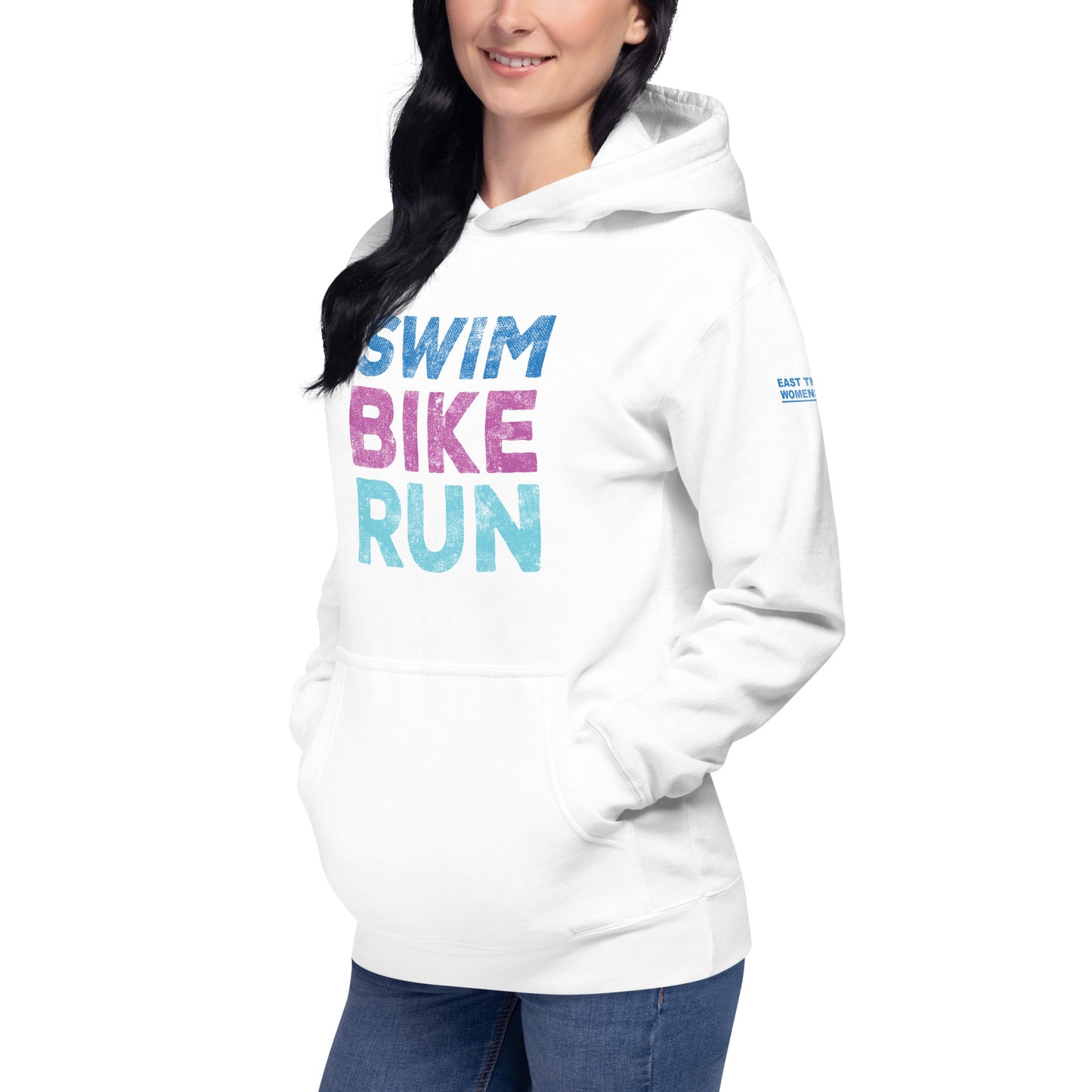 East Tennessee Women's Triathlon Club Swim Bike Run Logo Hoodie