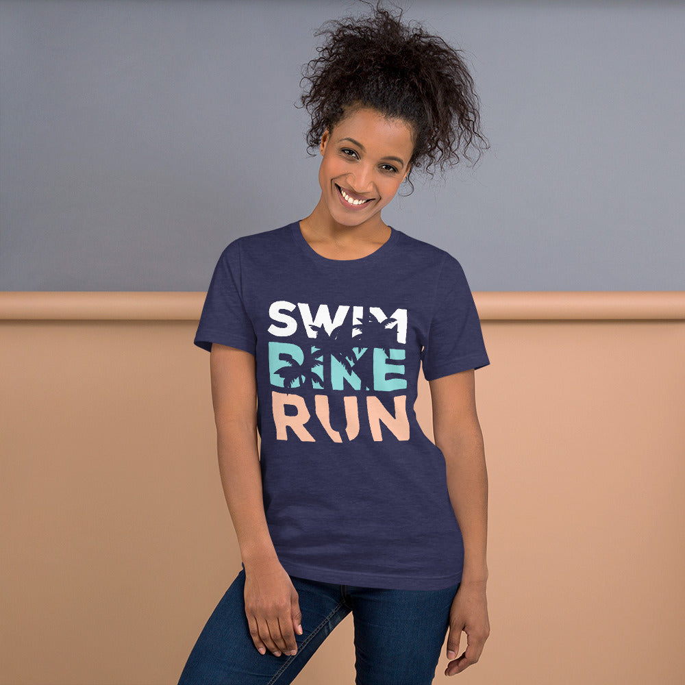 Swim Bike Run Beach Vibes Unisex Shirt