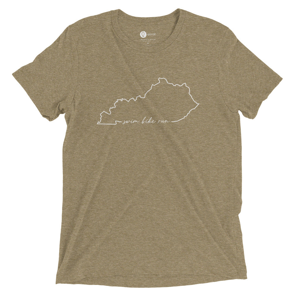 Kentucky Outline Scripted Swim Bike Run Shirt