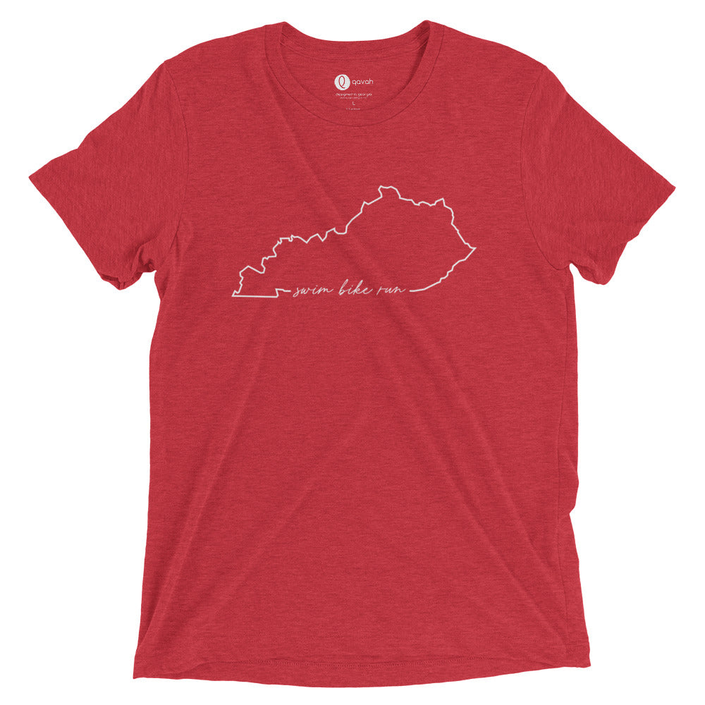 Kentucky Outline Scripted Swim Bike Run Shirt