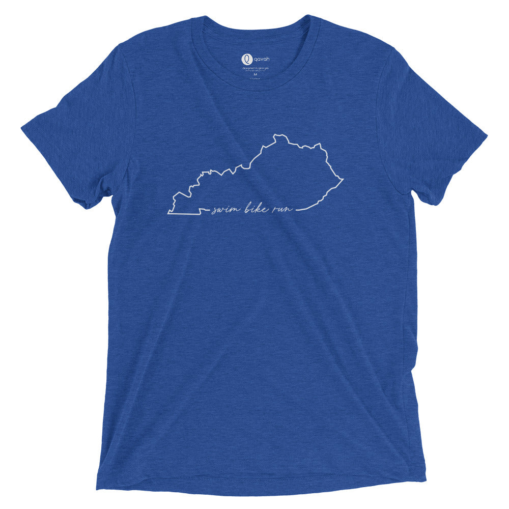 Kentucky Outline Scripted Swim Bike Run Shirt