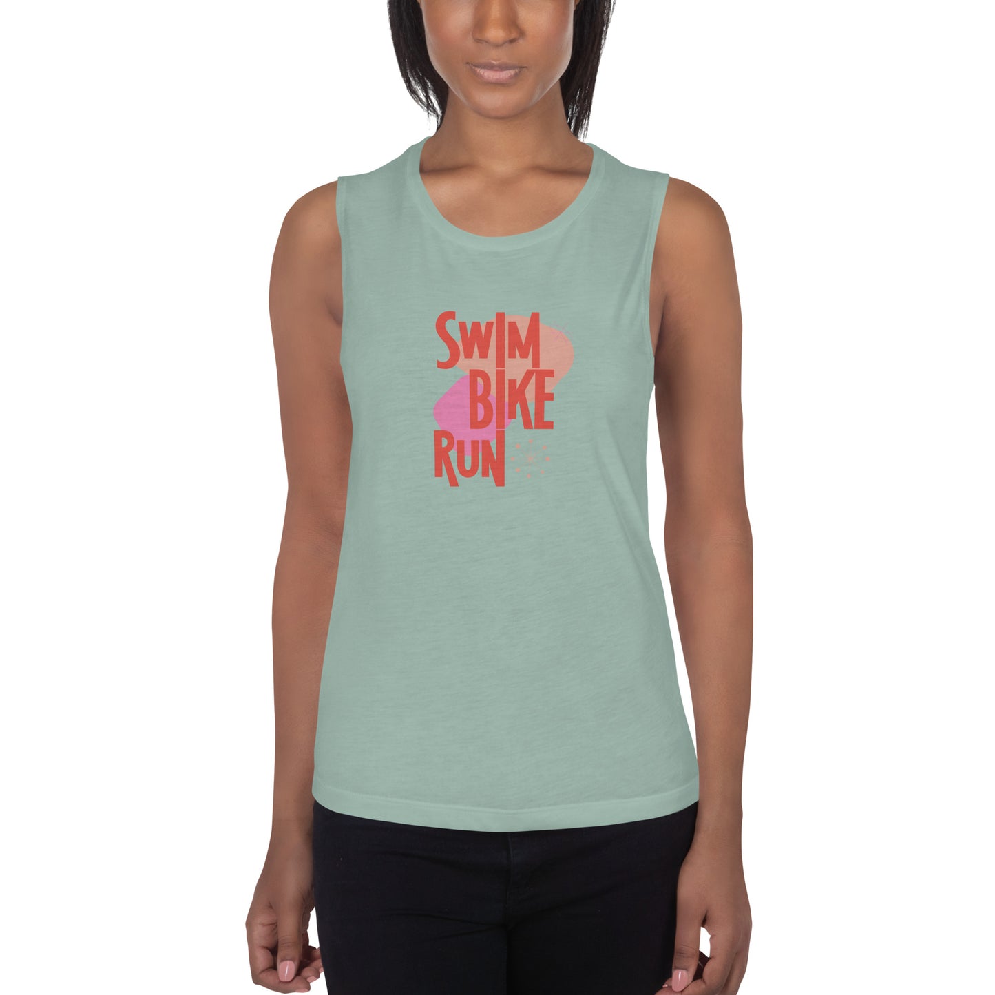 Atomic Ranch Swim Bike Run Women's Muscle Tank