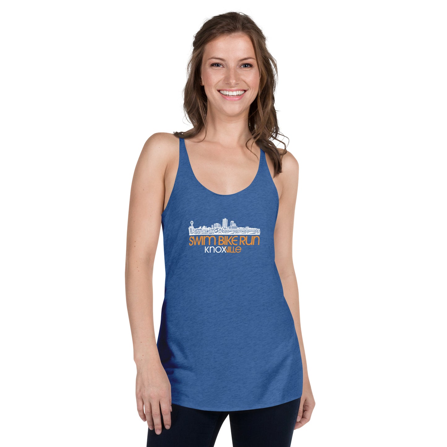 Knoxville Skyline Swim Bike Run Women's Racerback Tank