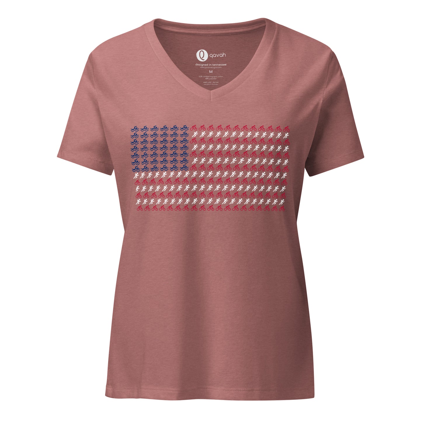 Triathlete Patriot Women’s Relaxed V-neck Shirt