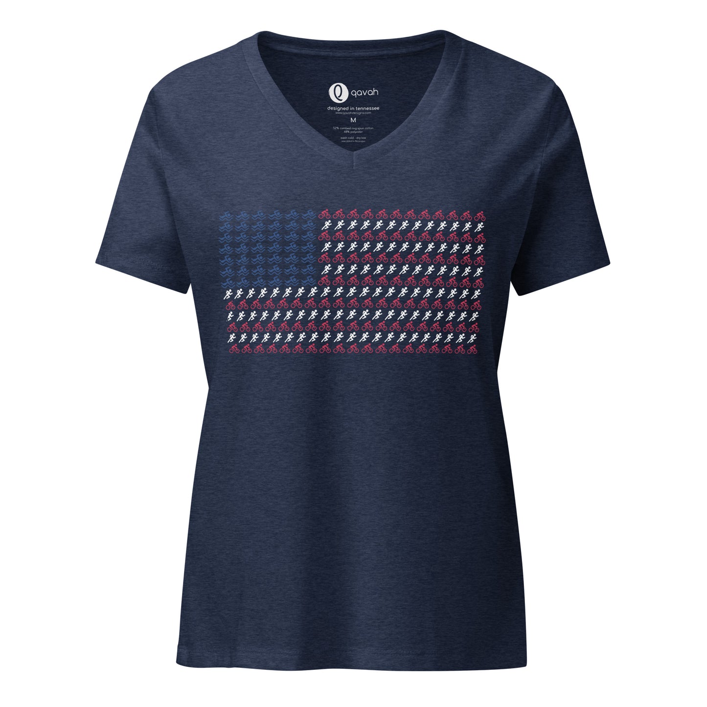 Triathlete Patriot Women’s Relaxed V-neck Shirt