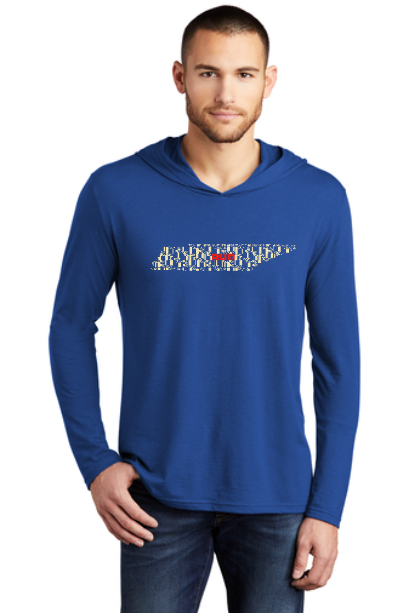 Run Tennessee Retro Pattern Tri-blend Hoodie