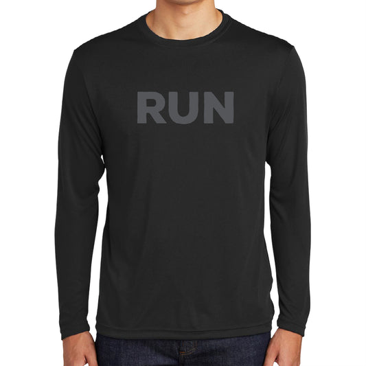 Run Monochrome Long Sleeve Athletic Shirt