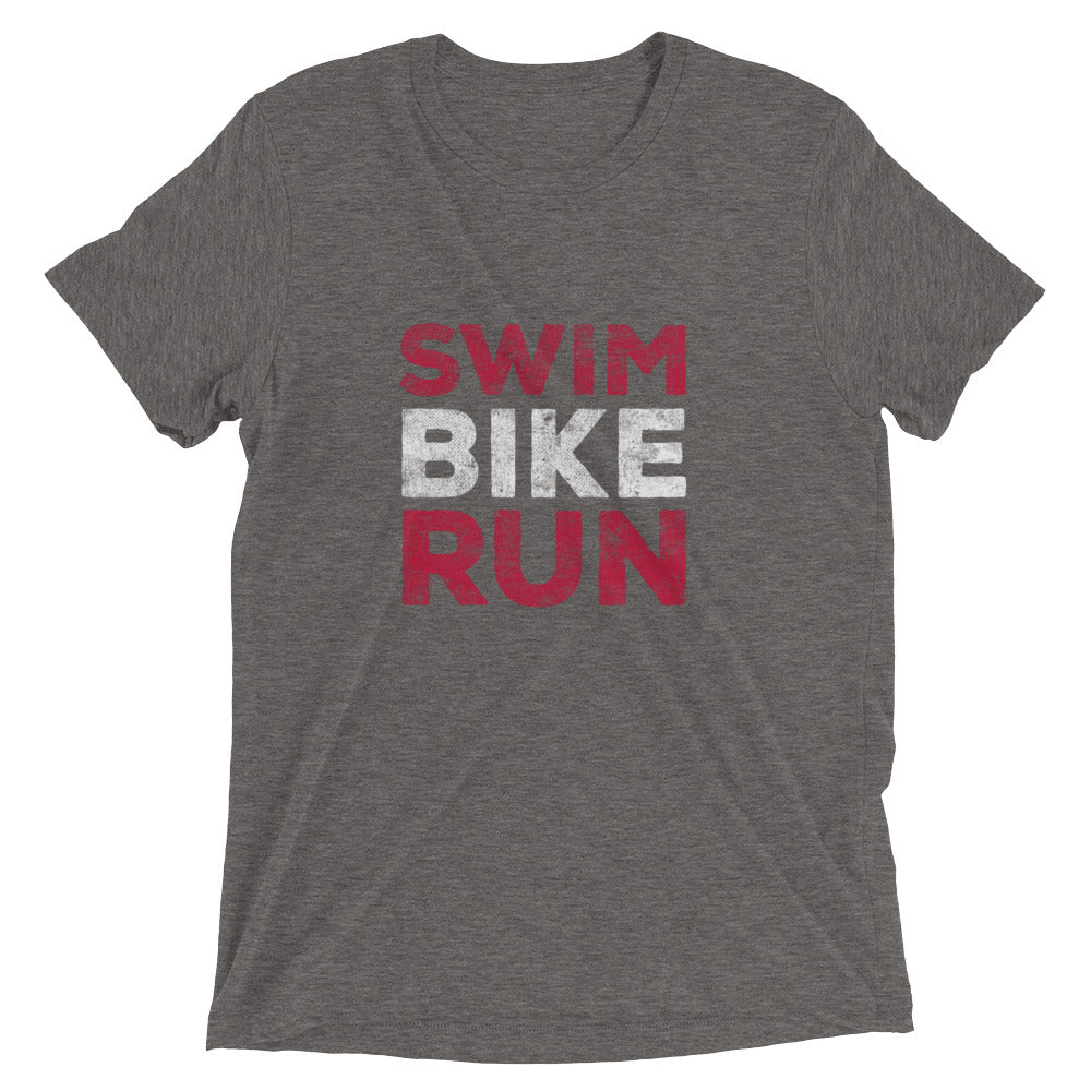 Swim Bike Run Shirt (Red and White)