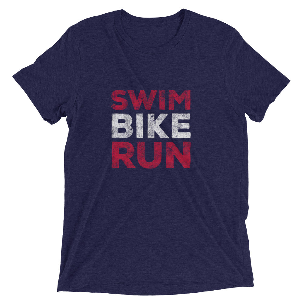 Swim Bike Run Shirt (Red and White)