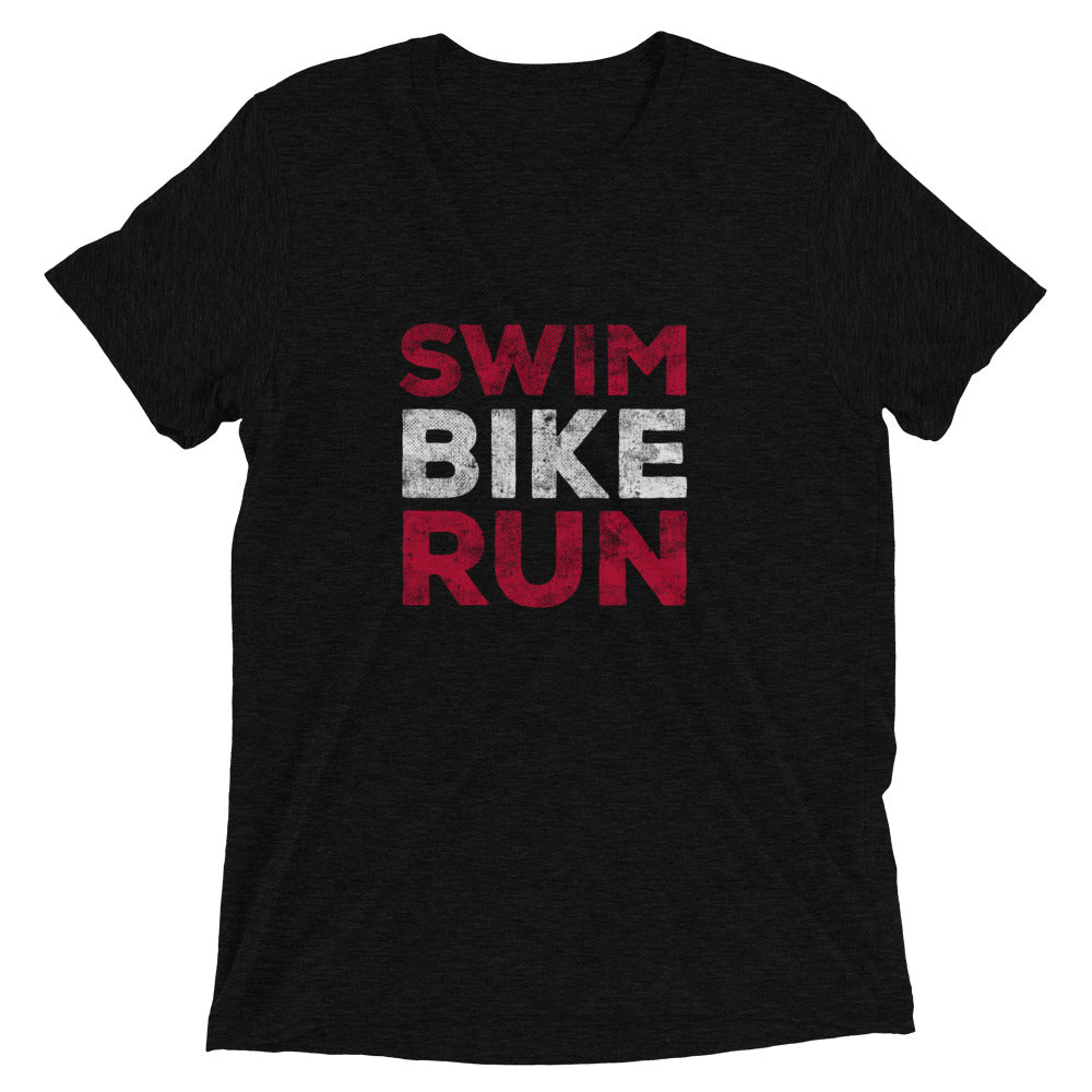 Swim Bike Run Shirt (Red and White)