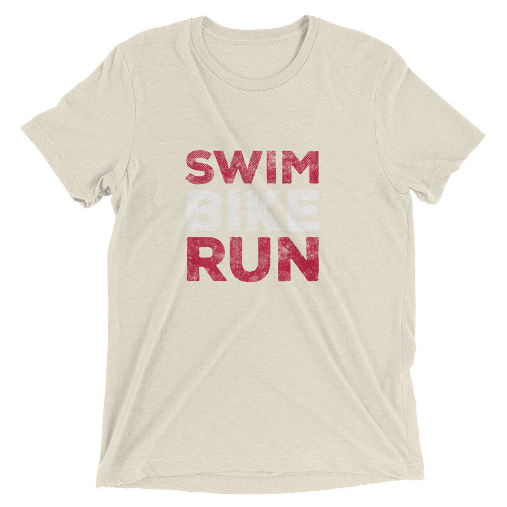 Swim Bike Run Shirt (Red and White)