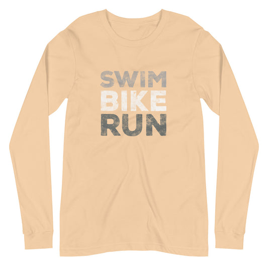 Swim Bike Run Unisex Long Sleeve Shirt (Expo)