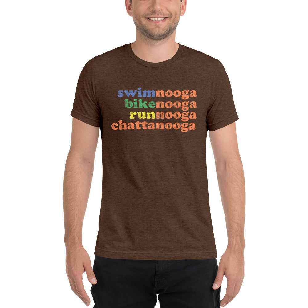 TriNooga Chattanooga Triathlon Multi Color Short Sleeve Shirt