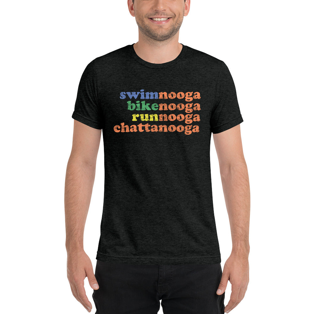 TriNooga Chattanooga Triathlon Multi Color Short Sleeve Shirt