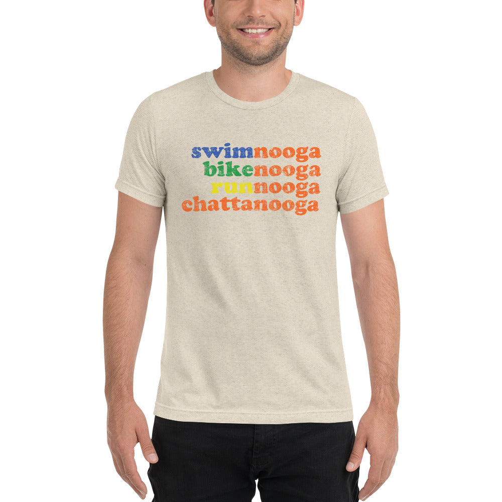 TriNooga Chattanooga Triathlon Multi Color Short Sleeve Shirt