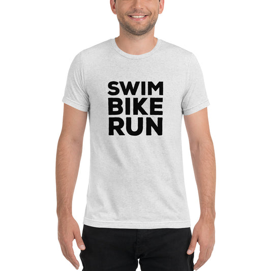 Basic Black Swim Bike Run Short Sleeve Shirt