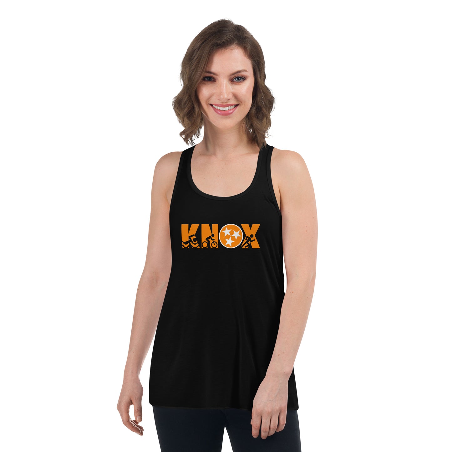 Tri Knox Big Orange Women's Flowy Racerback Tank