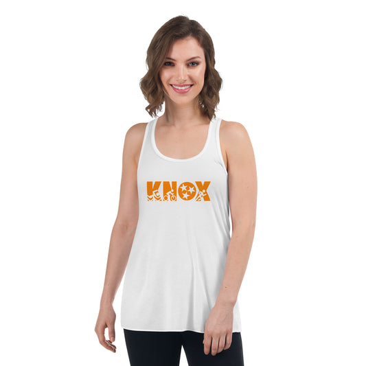 Tri Knox Big Orange Women's Flowy Racerback Tank